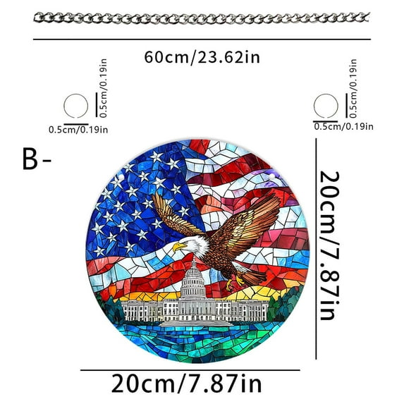 LanSuare 4th of July America Patriotic Hanging Decoration USA Memorial Day Door Indoor Wall Hanging Decoration