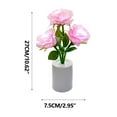 thumbnail image 1 of LanSuare Artificial Flower Night Light, Touch Stepless Dimming Flower with Vase Lamp, LED Desktop Decorative Landscape Lights for Festival Party Home Decor, 1 of 2