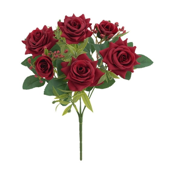 LanSuare Artificial Roses Flowers Silk Bouquet for Home Office Parties Table Centerpieces Bridal Wedding Decoration