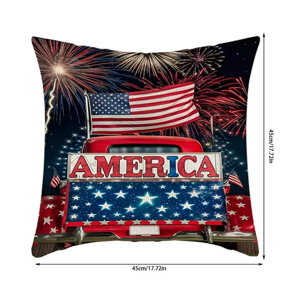 LanSuare 4th of July American Flag Throw Pillow Covers Memorial Day Independence Day Pillow Cases for Home Outdoor Sofa Couch Decorations