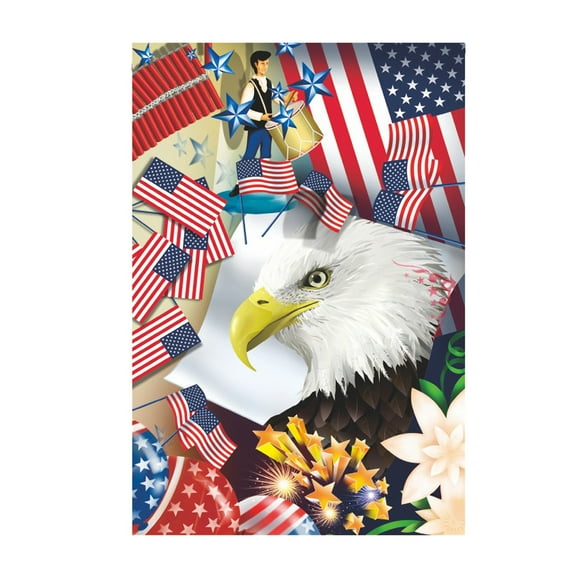 LanSuare 4th of July Patriotic Stars and Stripes Eagle Garden Flag Memorial Day Independence Day Summer Holiday Outdoor Outside Decoration