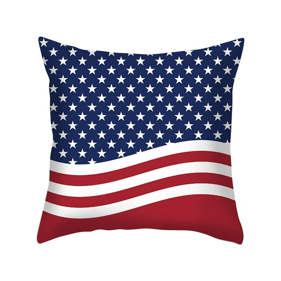 LanSuare 4th of July Decorations Pillow Covers Freedom Stars Stripes Cushion Case for Sofa Couch Bed Home Outdoor Car