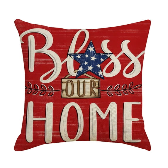 LanSuare 4th of July Decorations Pillow Covers Freedom Stars Stripes Cushion Case for Sofa Couch Bed Home Outdoor Car