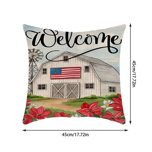 LanSuare 4th of July Pillow Covers American Flag Double Sides Print for Bedroom Sofa Living Room Couch Chair