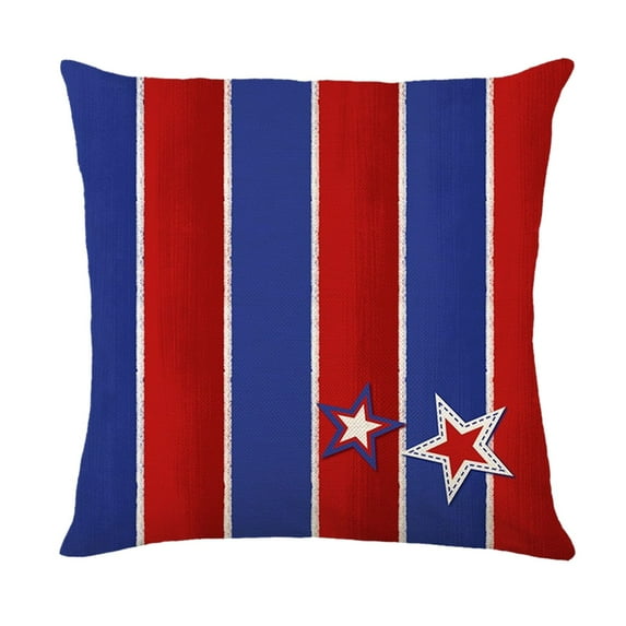 LanSuare Clearance Sale 4th of July Pillow Covers American Stars Flag Double Sides Print for Bedroom Sofa Living Room Couch Chair