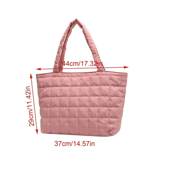 LanSuare Tote Bag for Women, Lightweight Puffy Tote Bag with Compartments, Quilted Shoulder Bag Handbag for Travel, Work