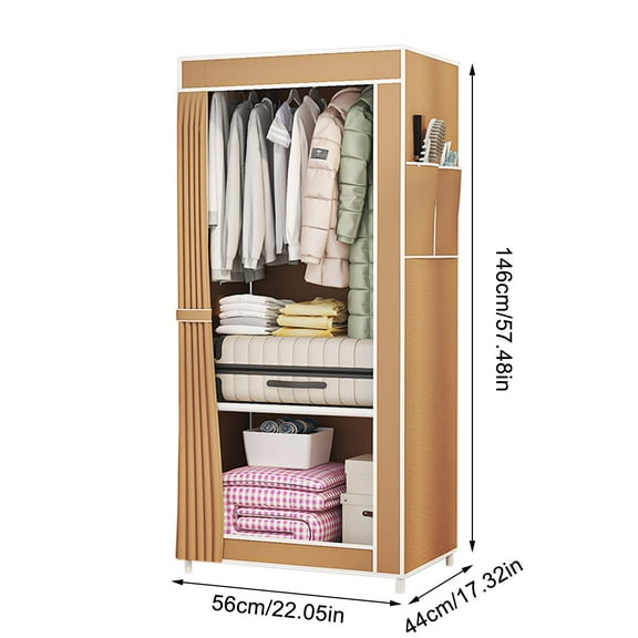 LanSuare Cloth Closet Organizer, Modular Wardrobe Storage System for Bedroom, DIY Assembly, Space-Saving