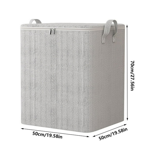 LanSuare Clothes Storage Bins, Foldable Fabric Clothing Organizer Box for Moving, Storage Cube with Lids and Zipper for Blankets, Clothes, Sheet