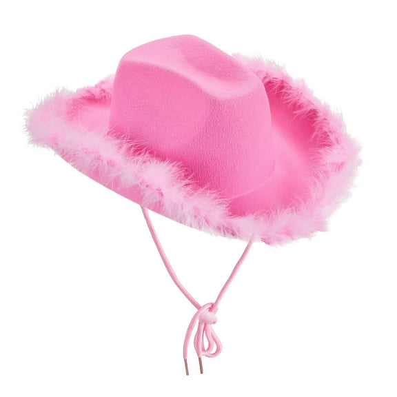 LanSuare Cowboy Hat, Fluffy Shapeable Wide Brim Cowboy Hat,Felt Cattleman Western Hats for Cowboys and Cowgirls