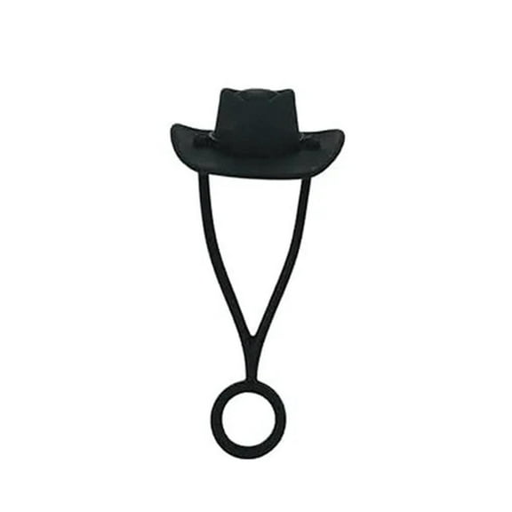 LanSuare Cowboy Hat Straw Covers, 10mm Drink Cup Accessories, Multicolor Party Decorations, Novelty Cover Plugs 4-Pack Set