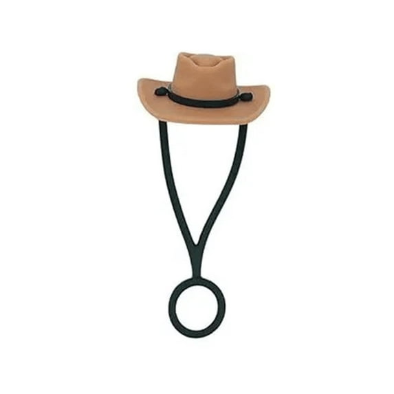 LanSuare Cowboy Hat Straw Covers, 10mm Drink Cup Accessories, Multicolor Party Decorations, Novelty Cover Plugs 4-Pack Set