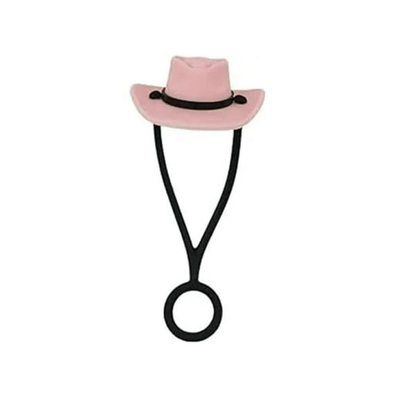 LanSuare Cowboy Hat Straw Covers, 10mm Drink Cup Accessories, Multicolor Party Decorations, Novelty Cover Plugs 4-Pack Set