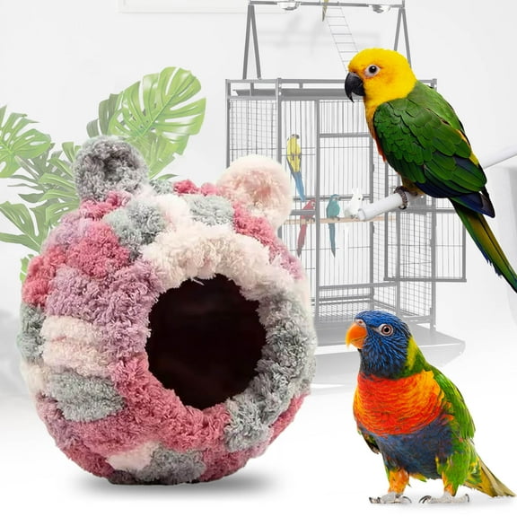 LanSuare Cute Bird Nest, Bird Breeding Bed Parrot Snuggle Hut, Bird House for Budgie Cockatiel, Lovebird Canary, Finch Hamster, Small Pets