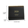 thumbnail image 1 of LanSuare Desk Calendar 2026, 12 Months Flip Desktop Calendar Planner, From Jan.2026 - Dec.2026 with To-Do List & Notes for Home Office Organizing, 7.5" x 6.8", Black, 1 of 6