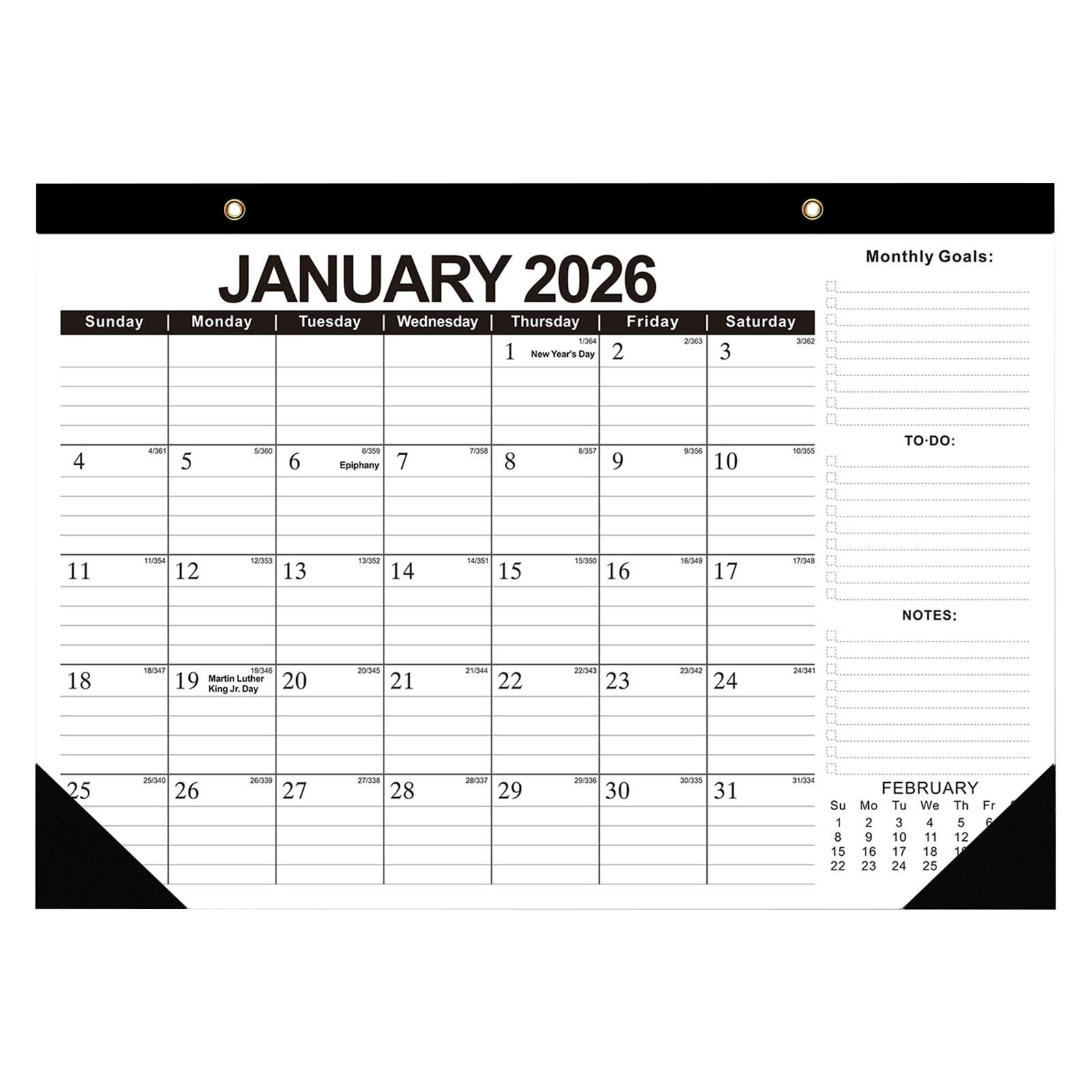 LanSuare Desk Calendar 2026-2027, Wall Calendar January 2026-December ...