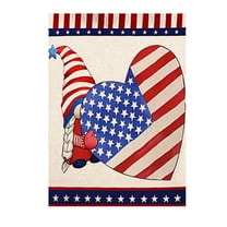 LanSuare Double-Sided Linen Garden Flag, Patriotic Outdoor Yard Decor, July 4th & Holiday Celebration, Weatherproof Design