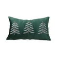 thumbnail image 1 of LanSuare Embroidered Christmas Tree Pillow Cover, 20x12Inch Soft Embroidered Christmas Tree Print Pillowcase, for Sofa Bed, Farmhouse, Outdoor, Living Room, 1 of 6