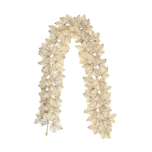 LanSuare Fall Maple Leaf Garland, Artificial Maple Garland, Autumn Hanging Fall Leave Vines for Indoor, Outdoor, Wedding, Thanksgiving, Dinner, Party Decor