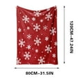 thumbnail image 1 of LanSuare Flannel Christmas Throw Blankets Snowflake Print, 47x37Inch Soft Warm Lightweigh Holiday Blanket for Sofa, Travel, Stocking Stuffers & Gift, 1 of 5