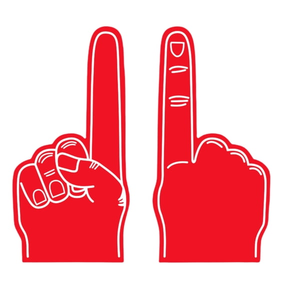 LanSuare Giant Foam Finger, Multicolor Giant Foam Finger Exciting Vibrant Colors Use as Celebration Universal Foam Hand for All Occasions