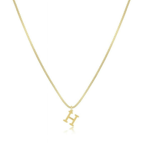LanSuare Gold Initial Necklaces for Women, Gold Plated Dainty Letter Necklace, Initial Pendant Name Necklace A-Z, Personalized Gift Trendy Jewelry