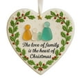 thumbnail image 1 of LanSuare Heart-Shaped Sea Glass Family Decor, 3.14Inch Acrylic Christmas Tree Hanging Ornaments, Family Holiday Keepsake for Gift, Xmas Ornament for Party Decoration, 1 of 6