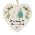 thumbnail image 1 of LanSuare Heart-Shaped Sea Glass Family Decor, 3.14Inch Acrylic Christmas Tree Hanging Ornaments, Family Holiday Keepsake for Gift, Xmas Ornament for Party Decoration, 1 of 6