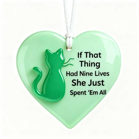 LanSuare Heart-Shaped Sea Glass Family Decor, 3.14Inch Acrylic Christmas Tree Hanging Ornaments, Family Holiday Keepsake for Gift, Xmas Ornament for Party Decoration