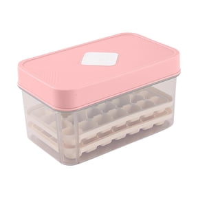 LanSuare Ice Making Box with Lid, 58-Cell Refrigerator Storage Box, Food Grade Ice Maker, Home Freezer Essential, Quick Demolding Design