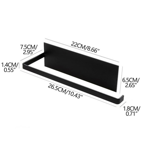 LanSuare Iron Paper Towel Holder, No Drill Adhesive Mount, Kitchen Bathroom Rack, Cabinet Organizer Accessory