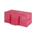 thumbnail image 1 of LanSuare Large Storage Bags, Huge Moving Bags Heavy Duty with Zipper and Stronger Handles, Big Foldable Duffle Bag for Travel, Waterproof Plastic Protects Moisture(29"x14"x13", Dark-pink), 1 of 6