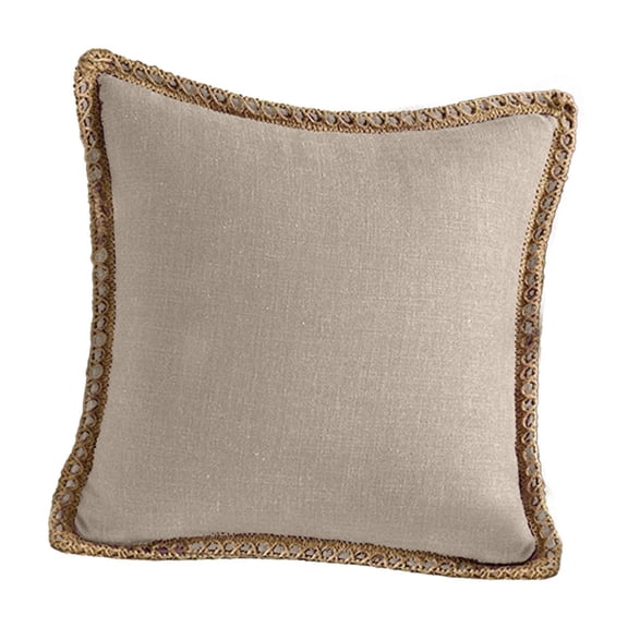 LanSuare Linen Throw Pillow Covers, Outdoor Waterproof Pillow, Linen Welted Cushion Case for Couch Sofa , Living Room, Home Decor