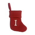 thumbnail image 1 of LanSuare Mini Christmas Stockings with Initials, 7Inch Letter Embroidered Xmas Stockings, Knitted Red-White Xmas Stocking for Christmas Party, Family Fireplace Decorations(I), 1 of 9
