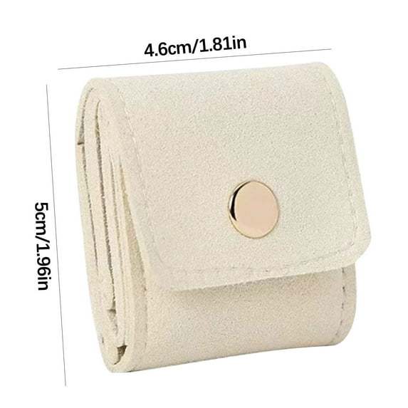 LanSuare Mini Travel Jewelry Organizer Case, Foldable Jewelry Roll, Portable Compartment Earring Bag Suitable for Journey Rings, Necklaces, Earrings, Bracelets