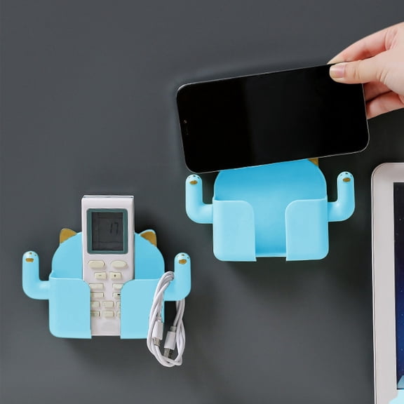 LanSuare Mobile Phone Storage Rack, Wall Mounted Organizer, for TV Remote, Aircondition Control, Bedside Charging, Suitable for Living Room, Bedroom
