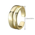 thumbnail image 1 of LanSuare Open Wave Ring, Adjustable Twist Spiral Thumb Index Finger Ring Jewelry for Women, 1 of 2