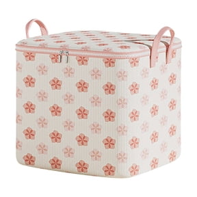 LanSuare Oversized Clothes Storage Bins, Foldable Fabric Clothing Organizer Box for Moving, Sweater Storage Cube with Lids and Zipper for Blankets, Clothes, Sheet