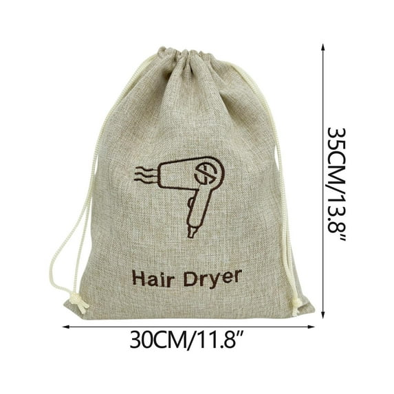 LanSuare Oxford Cloth Hair Dryer Bag, Dustproof Travel Pouch, Portable Storage for Toiletries, Long-Lasting Drawstring Design