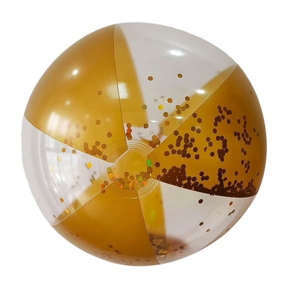 LanSuare PVC Inflatable Beach Balls, Glitter Floating Water Toys, Transparent Sports Balls, Applicable Pool Parties, Ideal Summer Fun Games
