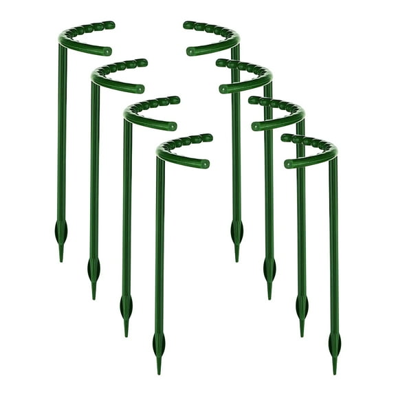 LanSuare Plant Support Stakes, Half Round Plant Support for Indoor Plants, Stackable Garden Flower Support, Plant Stakes for Tomato, Peony, Hydrangea Climbing Plants