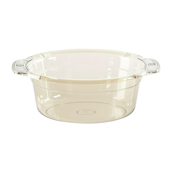 LanSuare Plastic Wash Basins, Clear Small Graduated Bucket, Portable Washbasin for Washing, Cleaning, Foot Bath, Dishes, Face Cleansing Bowl