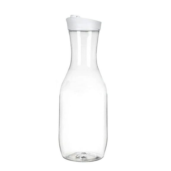 LanSuare Plastic Water Carafe, Flip Lid Pitcher, Clear Beverage Container, for Iced Tea, Juices, Cold Brew, Bar Use, Ideal for Refrigerator Storage, Parties, Restaurants