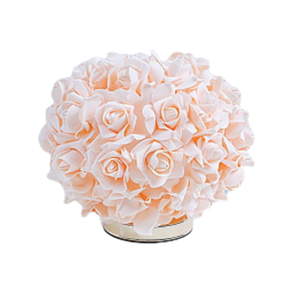 LanSuare Romantic Rose Table Lamp, Wedding Bedside Decor for Bedroom Home, Maidens Gift Idea with Soft Glow Night Lighting