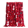 thumbnail image 1 of LanSuare Snowman Christmas Throw Blanket, 27x39Inch Polyester Fiber Soft Warm Lightweight Red Blanket, for Couch, Sofa, Movie Night, Gift Idea for Family, 1 of 6