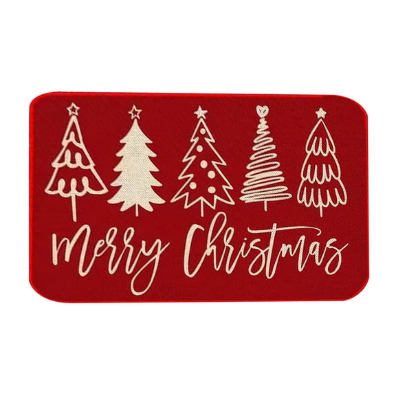 LanSuare Snowman Let it Snow Christmas Doormat, 24x16Inch Snowflakes Winter Decor Non-Slip Washable Floor Rug, for Home, Patio, Kitchen, Outdoor, Living Room