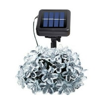 LanSuare Solar Flower String Lights, 20 LED Outdoor Decor, Garden Fence Patio Wedding, Christmas Tree Party Lighting