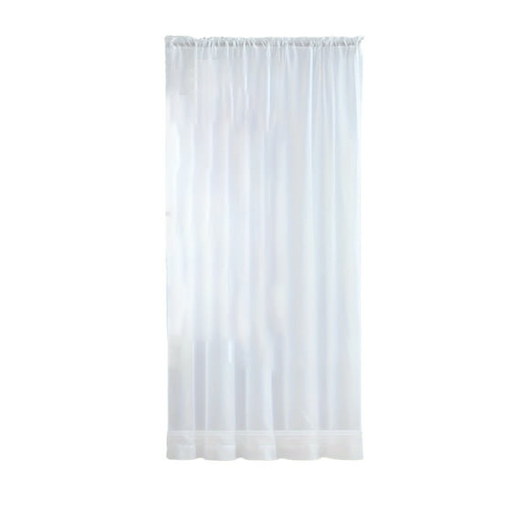 LanSuare Solid Color Polyester Curtains, Gauze Semi Shade Window Treatment, Decorative Rod Pocket Panels, Living Room Drapes