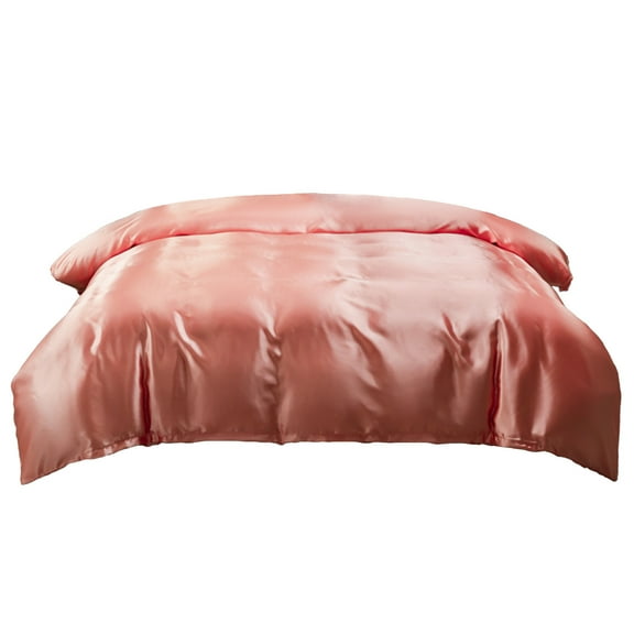 LanSuare Solid Color Silk Duvet Cover, Zipper Closure Bedding Set, High Quality, Applicable Master Bedroom, Ideal Hotel Style Decor