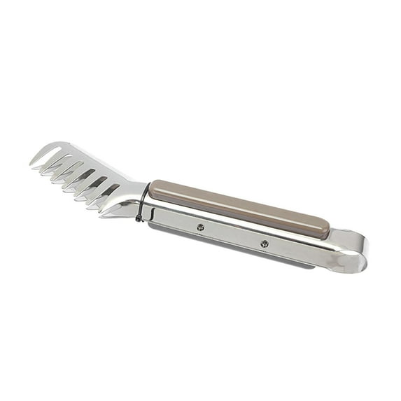 LanSuare Spaghetti Tongs, Comb-Shaped Noodles and Pasta Clip, Stainless Steel Serving Food Tongs, for Kitchen, Dining, and Italian Meals.