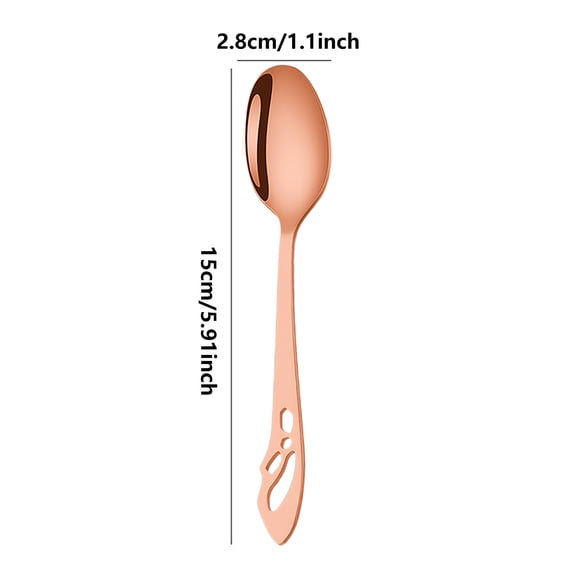 LanSuare Stainless Steel Hollow Spoon, Elegant Ice Cream/Parfait Utensil, Dessert Serving Accessory, Dishwasher Safe
